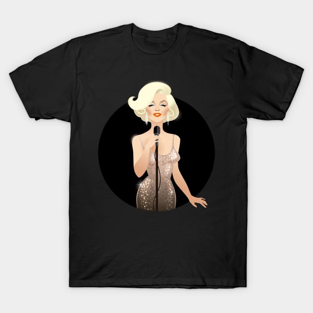 Marilyn T-Shirt by AlejandroMogolloArt